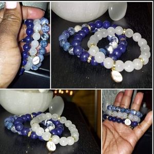 Calming Zodiac Natural Stone Bracelet Set